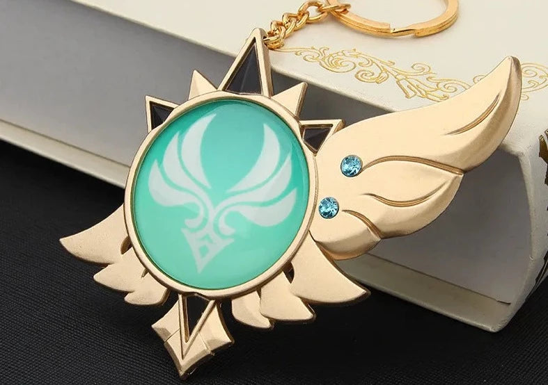 Genshin Impact Vision 'Mondstadt Anemo Ver. 1' Keyring Metal Keychain