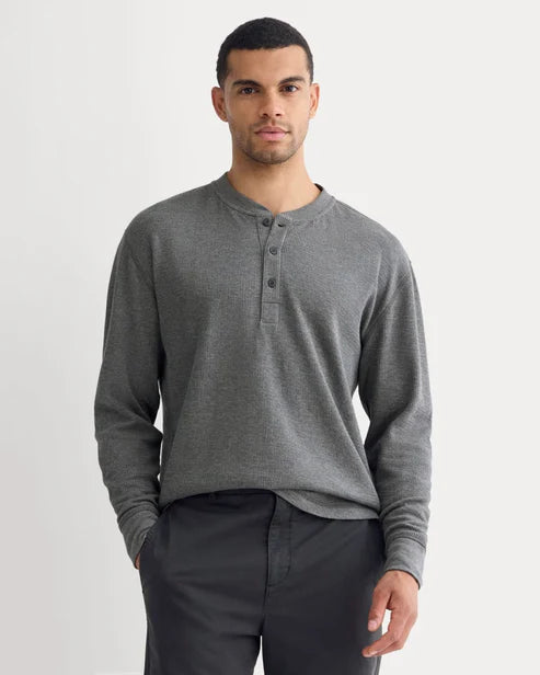 Thermal Henley in Cozy Waffle
