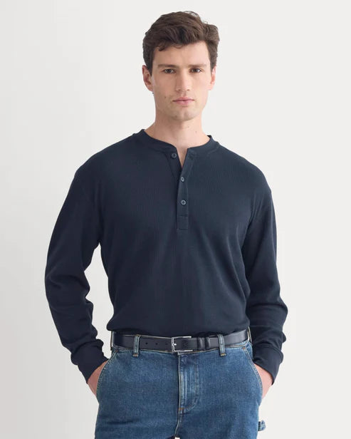 Thermal Henley in Cozy Waffle